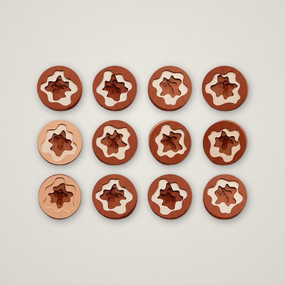 Bloom relief wall art, Terracotta & Blush