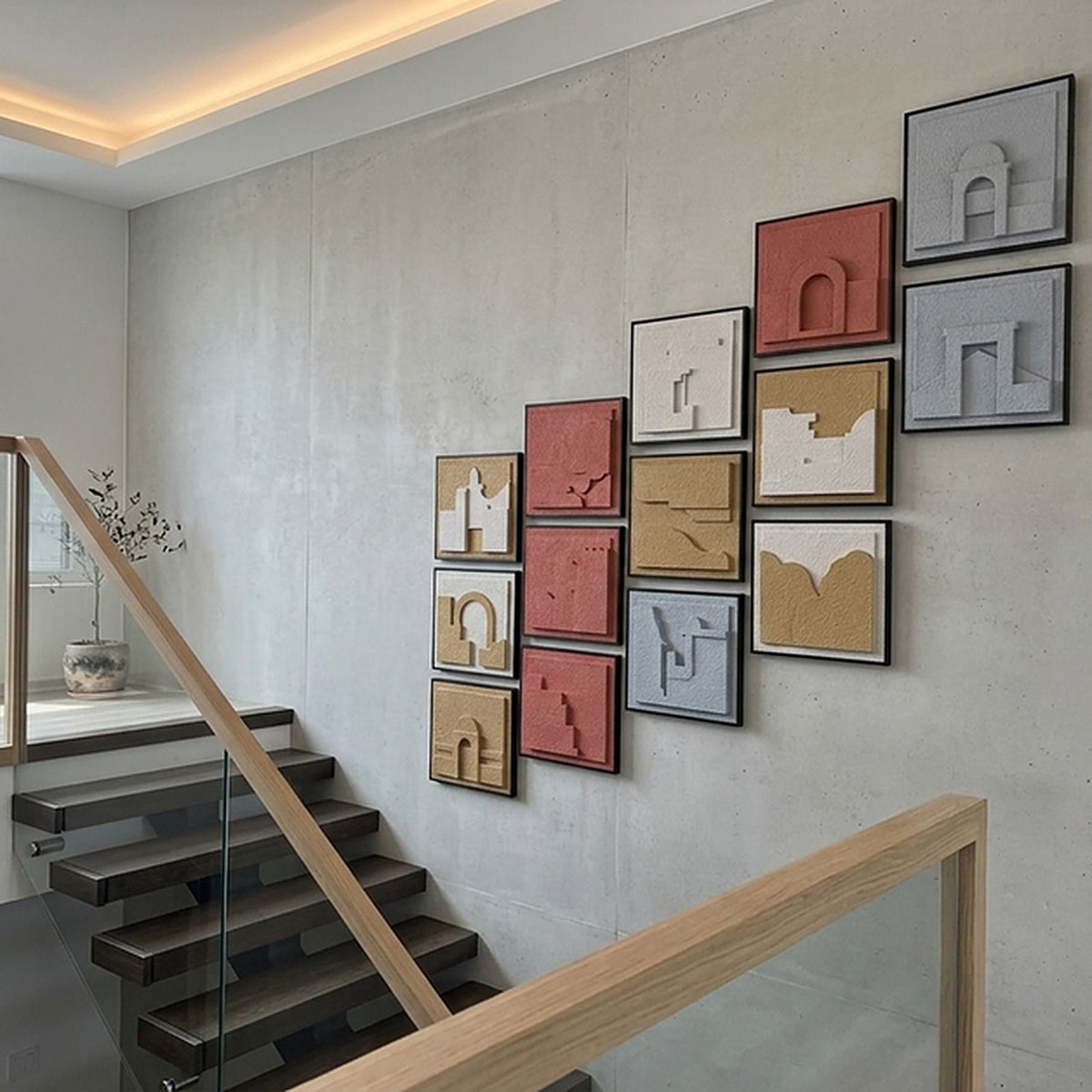 Casbah on a staircase wall