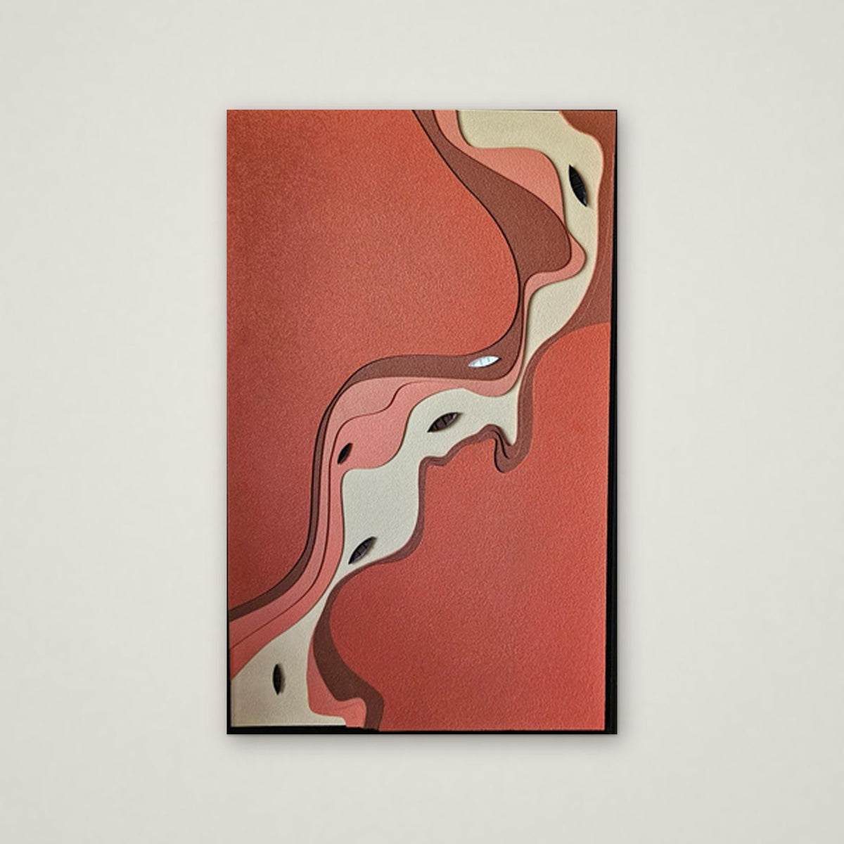 Ember Flow relief wall art
