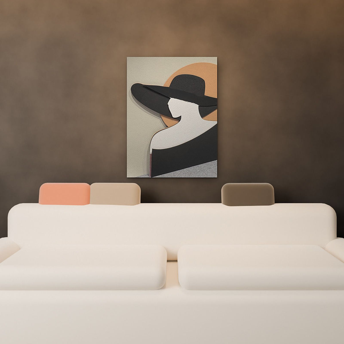 Femme Noire in a living room