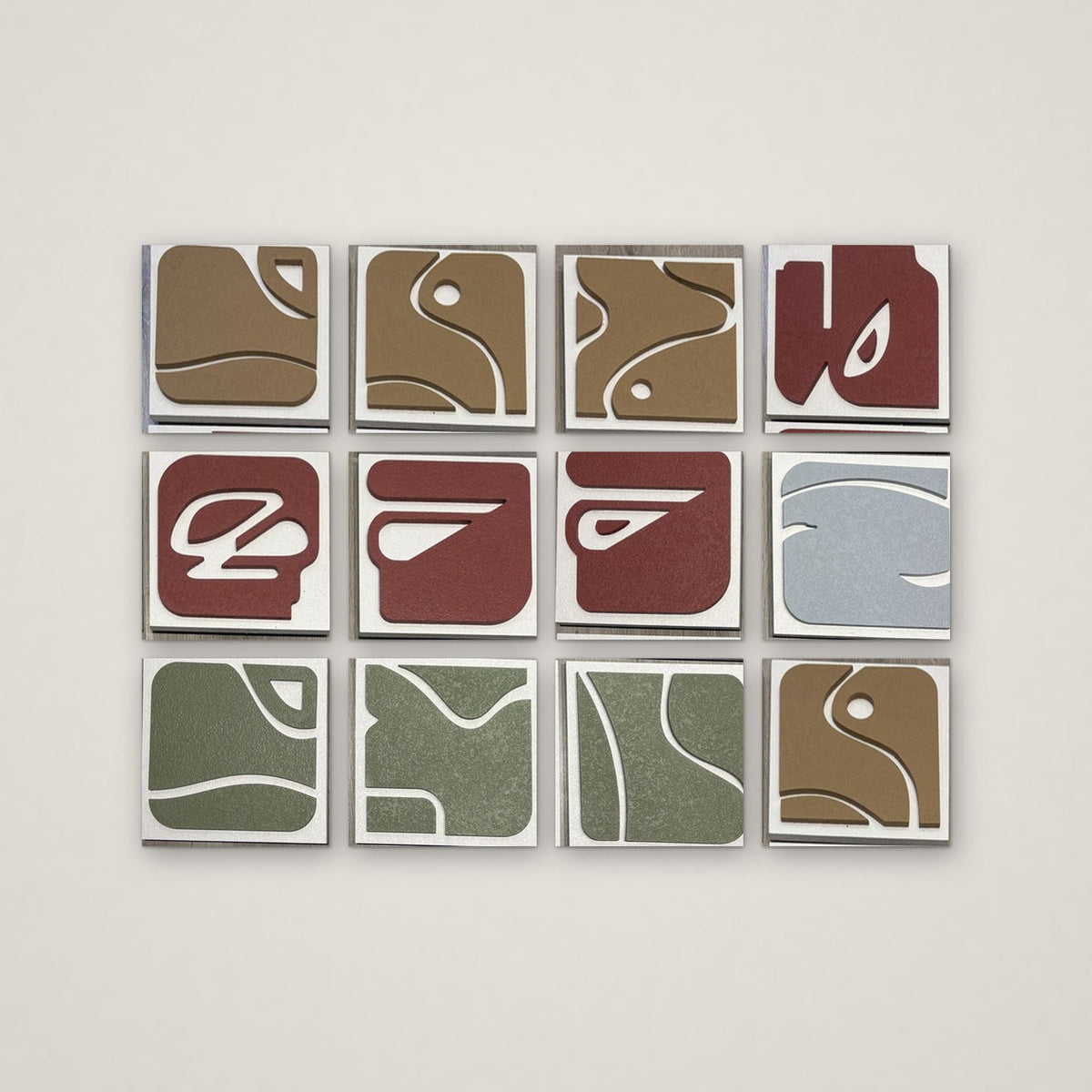 Flora Tiles relief wall art