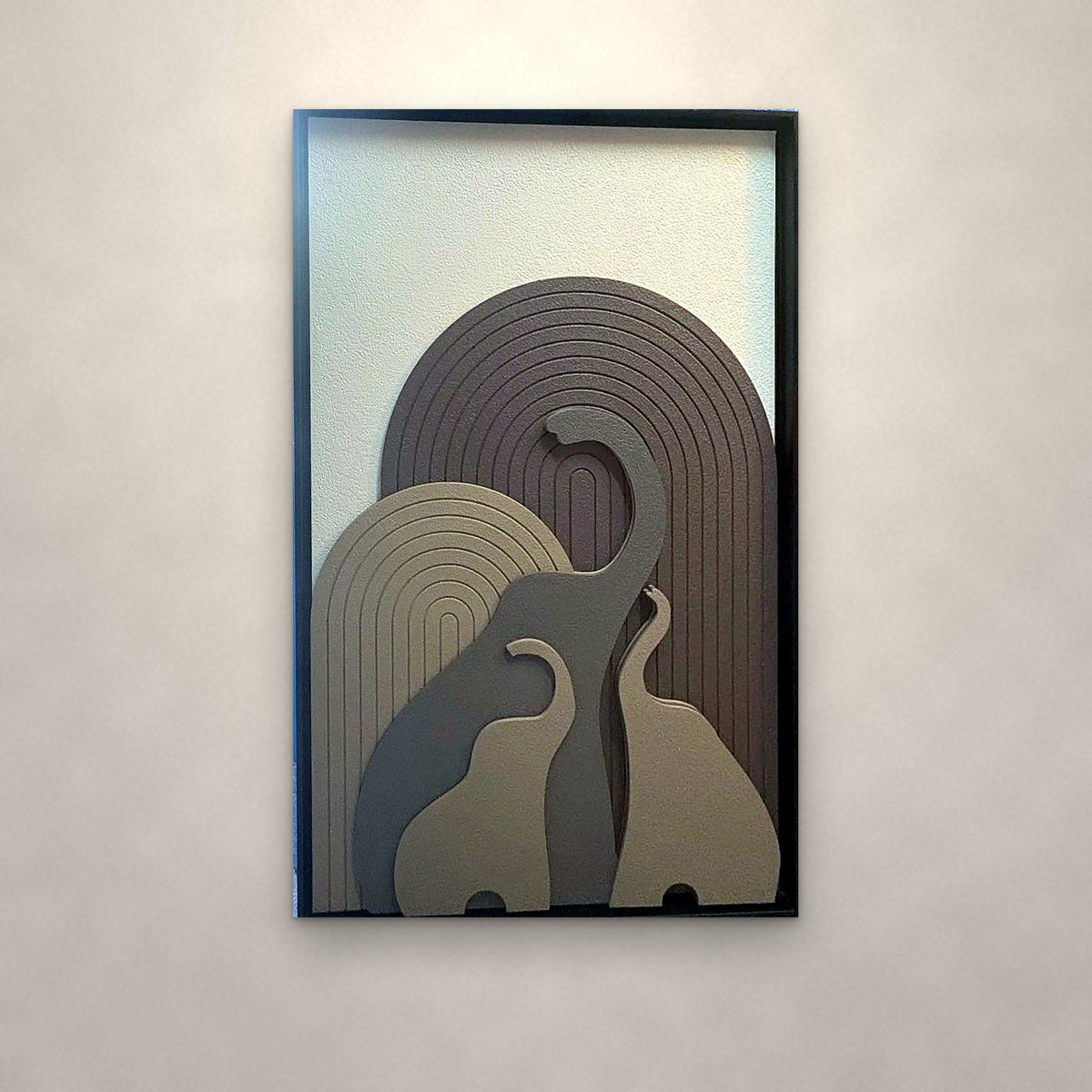 Gaja elephant relief panel on an ivory wall