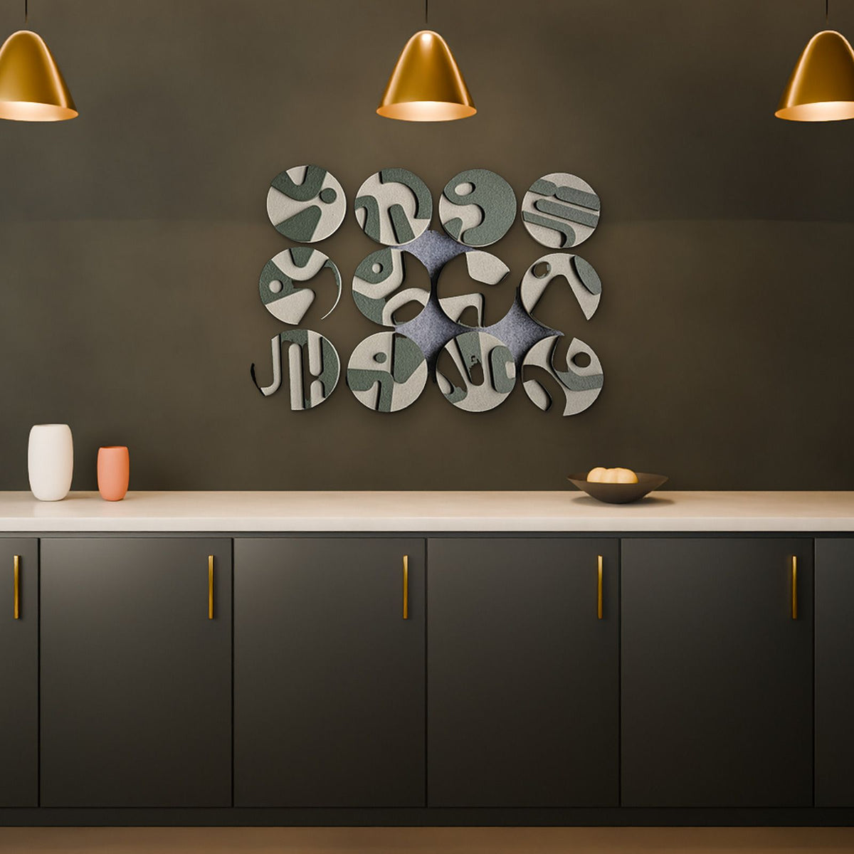 Grey Motifs in a kitchen