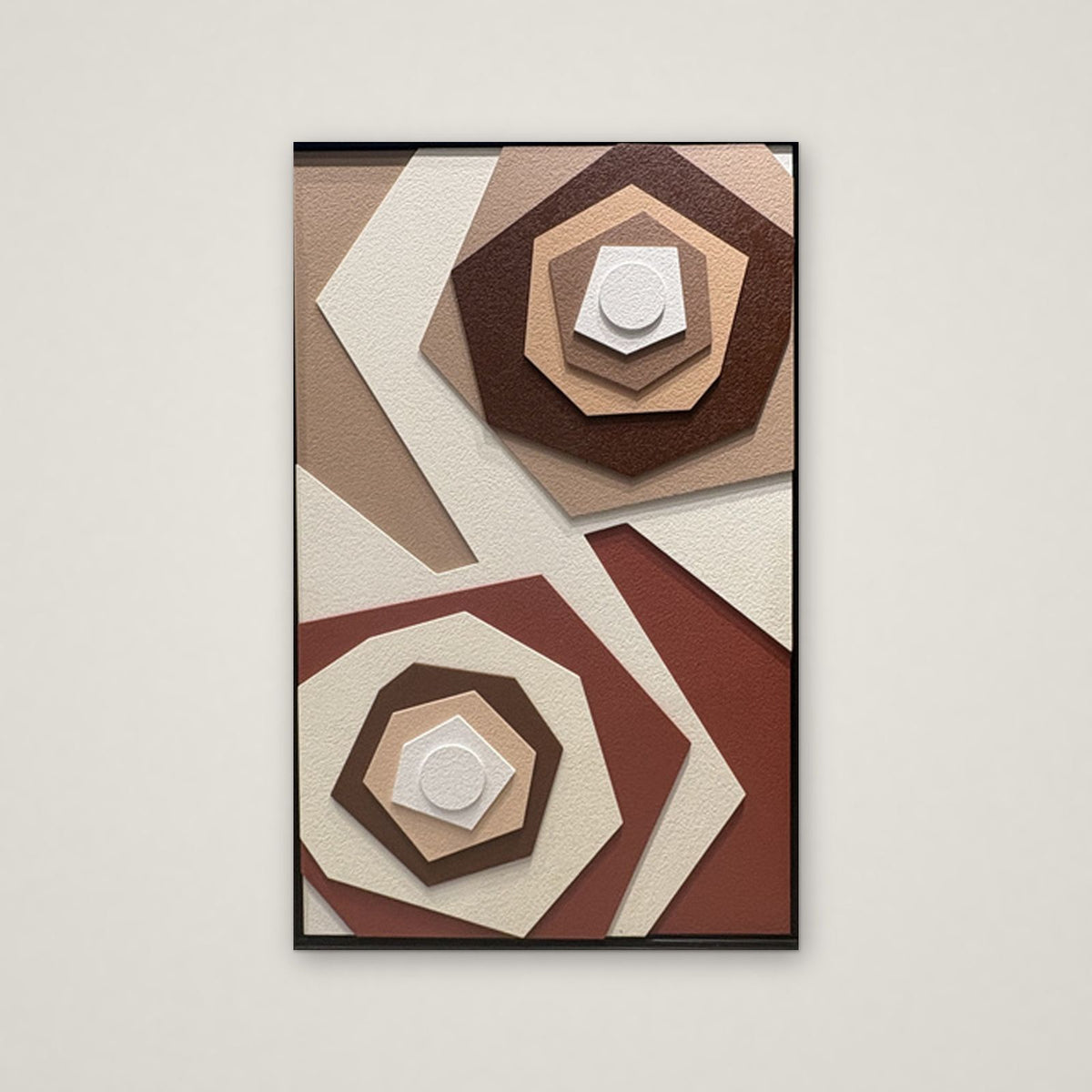 Hexa relief wall art