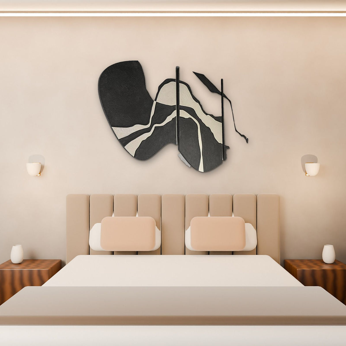 Ink Wave in a bedroom