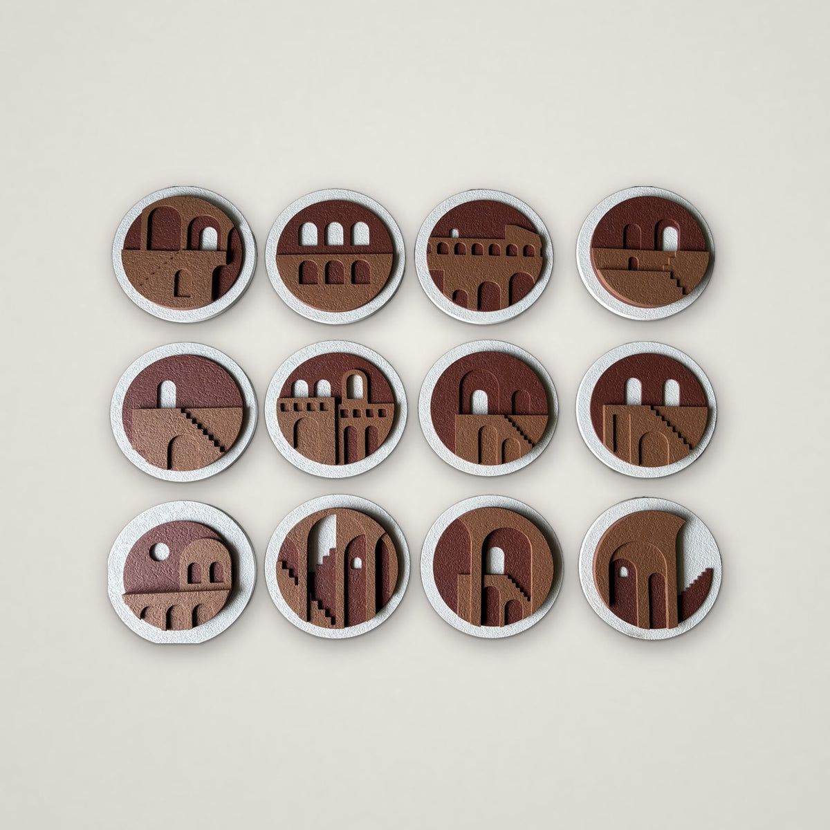 Medina Rounds relief wall art