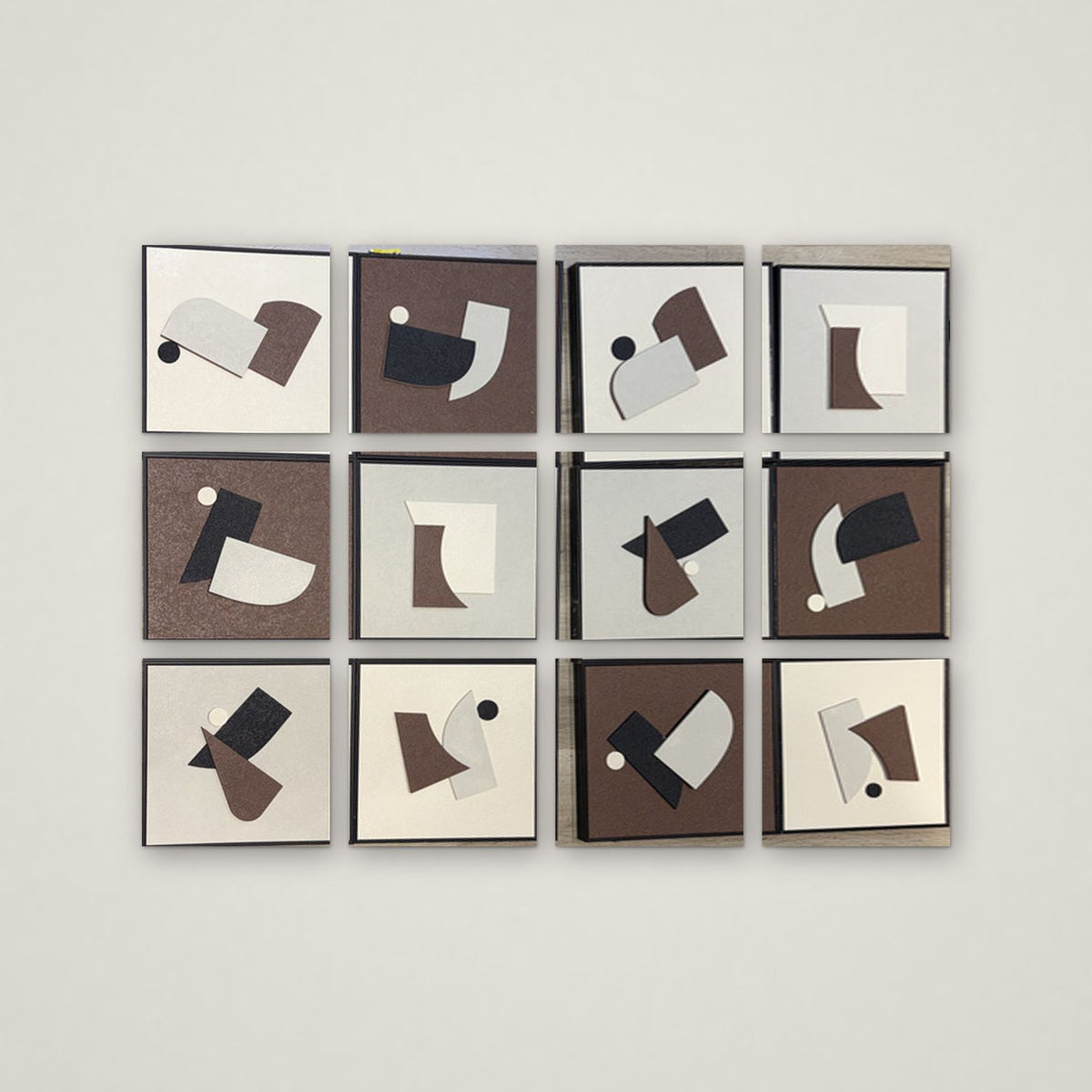Monochrome Fragments relief wall art