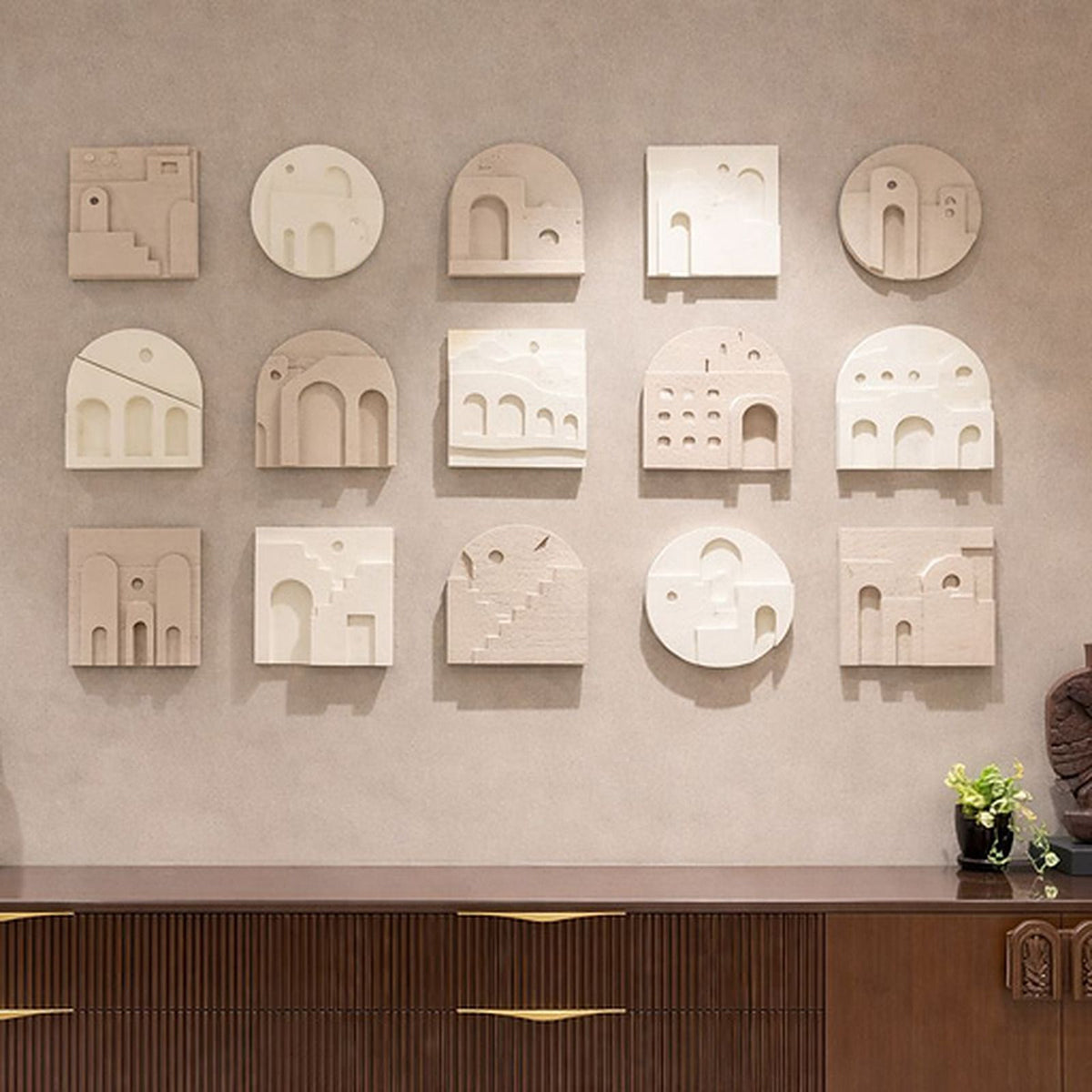 Oasis Arches on a living room wall