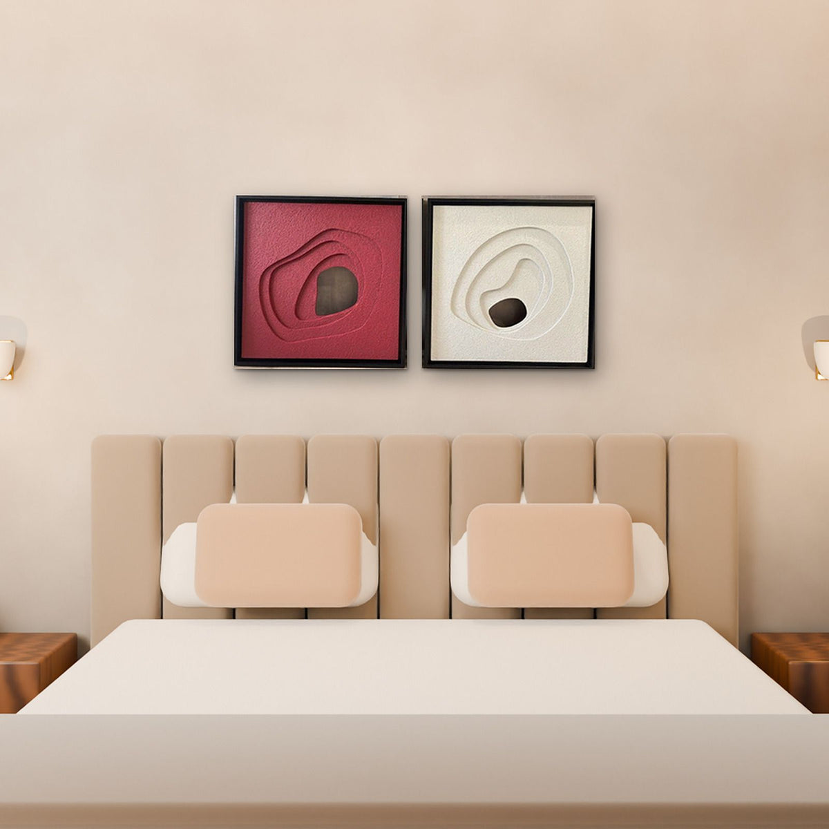 Rose Topography in a bedroom