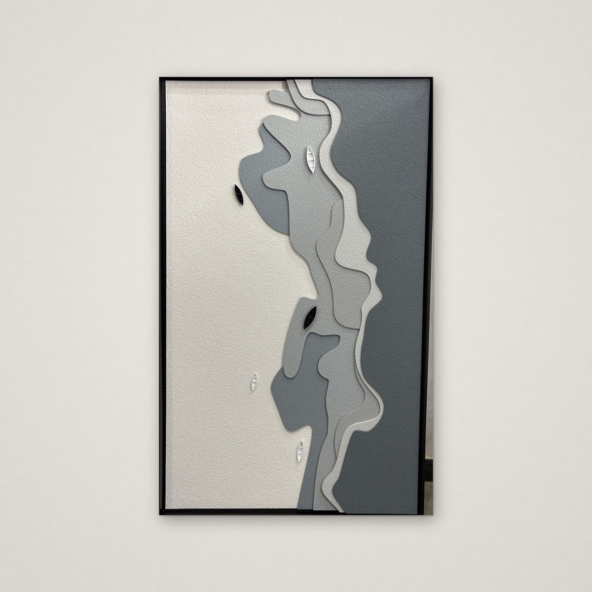 Slate Stream relief wall art