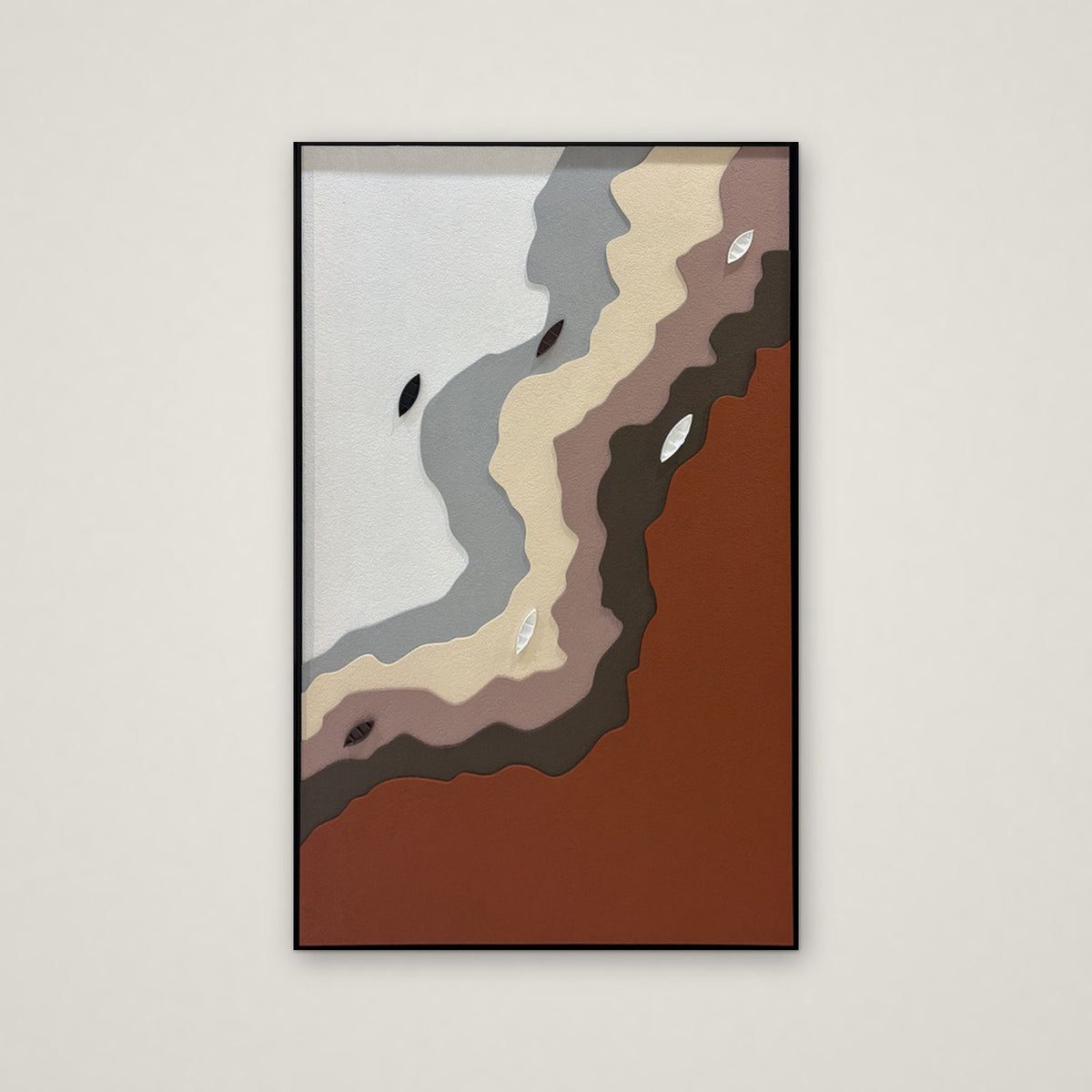 Strata relief wall art