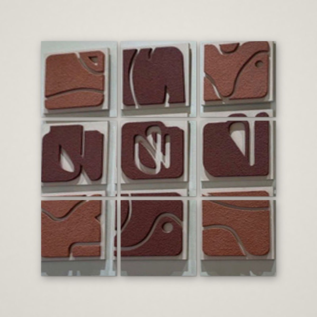 Terracotta Waves relief wall art